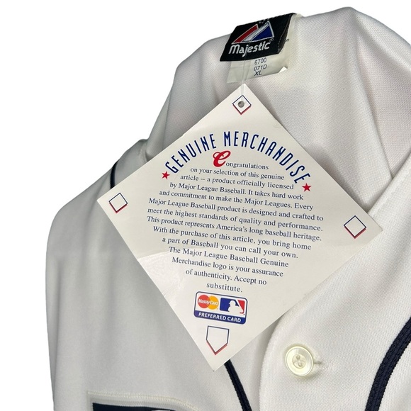 Majestic Tampa Bay Rays Baseball Jersey 2008 World Series Patch Mens Size XL - Picture 11 of 14